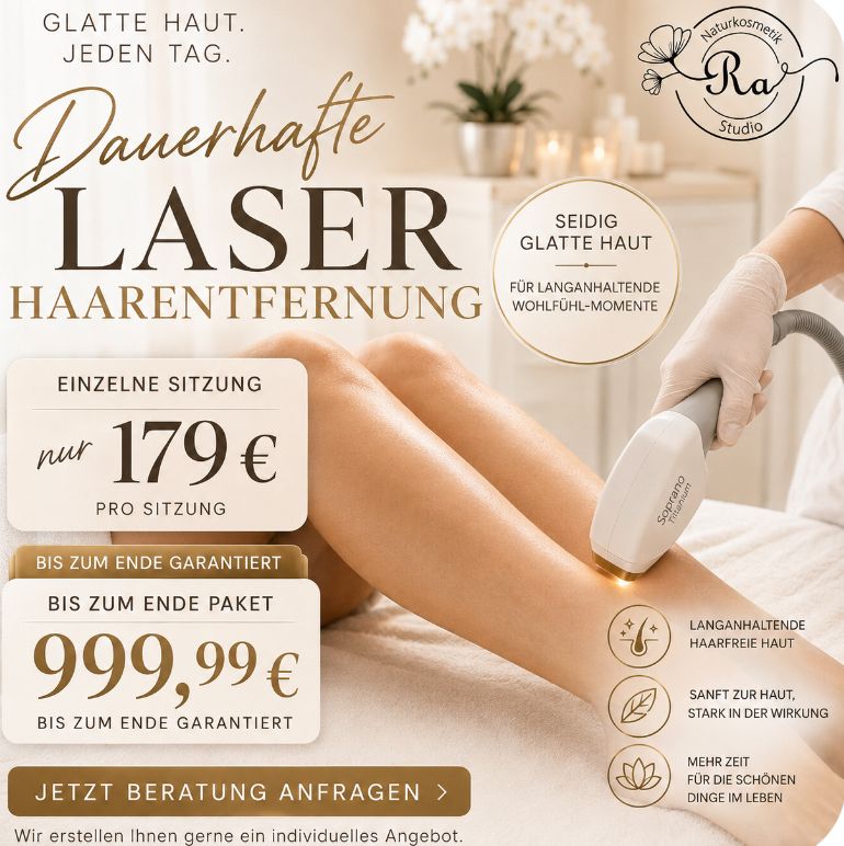 Laser Haarentfernung Beine komplett – Damen – Bis zum Ende Paket