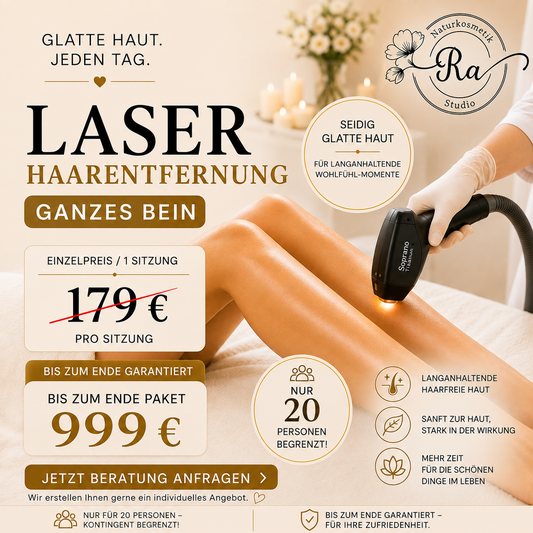 Laser Haarentfernung Beine komplett – Damen – Bis zum Ende Paket