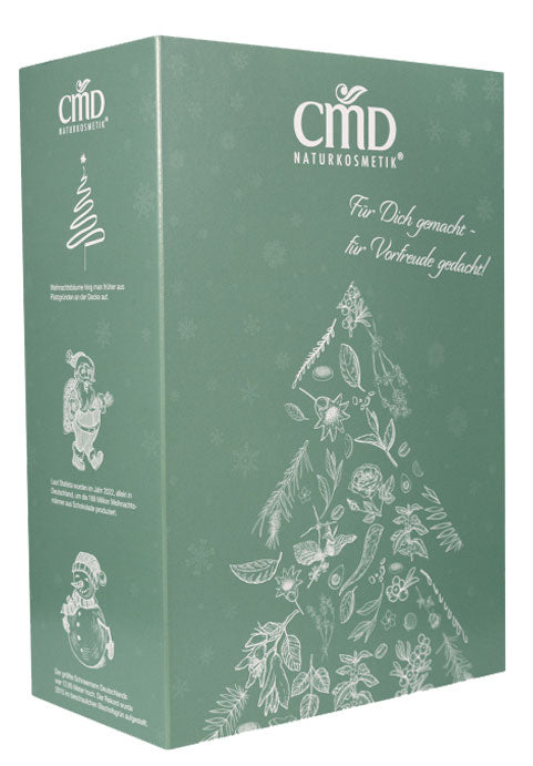 CMD Naturkosmetik Adventskalender bietet 24 hochwertige Produkte für natürliche Schönheit und Hautpflege.