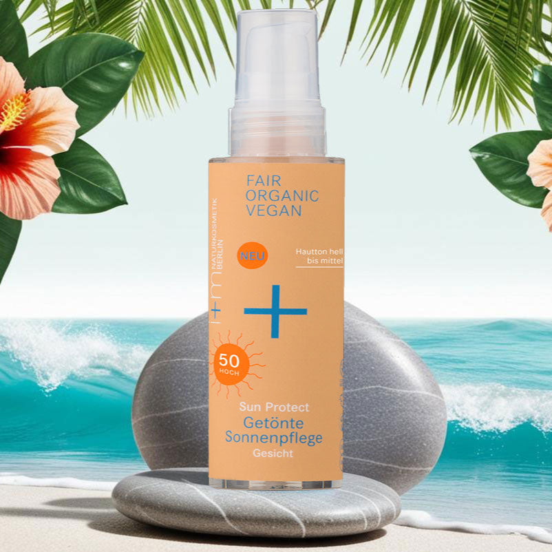 Vegane Bio-Sonnencreme für strahlenden Teint