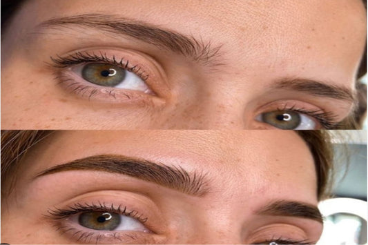Augenbrauenfärbung mit natürlicher Henna