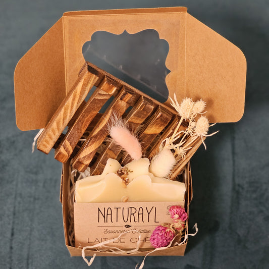 Handmade Seife und  Seifenschale - Naturkosmetik Geschenkbox